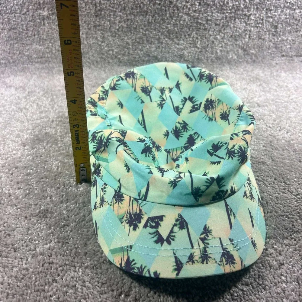 Joe Boxer Newsboy Hat Teal Tropical Palm Tree Print Flat Cap OSFM